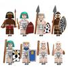 The Nubian Archer Warrior Pharaonic Guard Egyptian Pikeman Infantry Boomerang Soldier Slinger Model Blocks MOC Bricks N313-N320