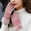 Full Fingers Mittens Soft Women Winter Gloves Fashion Suede Gloves  Skiing