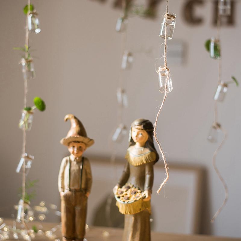 Декор в стиле «музыка ветра», стеклянная ваза, подвесная ваза на нитях с бутылкой, желеобразная стеклянная бутылка, подвеска для украшения на нитях