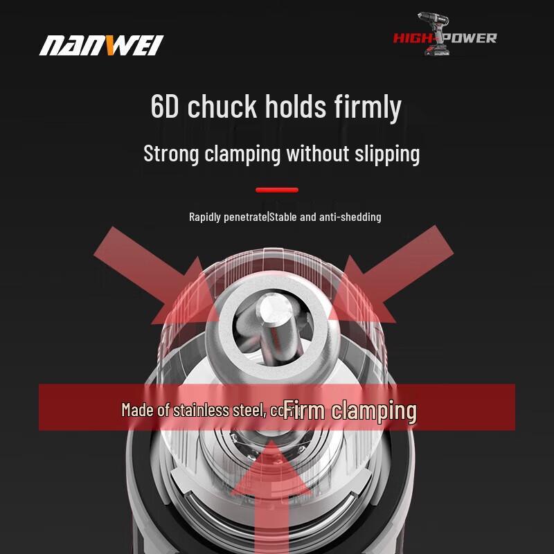 Беспроводная литиевая электрическая дрель Nanwei Xiaojiang 21В, штепсель CN (адаптер в комплекте)