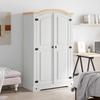 Mexican Style Wardrobe Pine Wood 2 Doors White