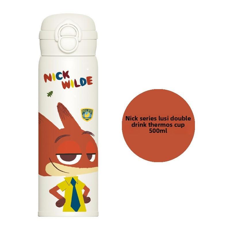 Джуди Ник Милый Лотсо Лис Кролик Медведь Принт Изолированная Кружка из Нержавеющей Стали