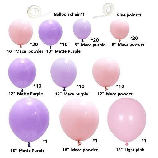Guirlande de Ballons - Non spécifié - Arche de Ballon - 120 Pcs - Rose et Violet - Décoration de Fête
