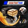 Бензиновый 4-тактный двигатель OHV мощностью 15 л.с. объемом 420 куб. см с ручным стартером, с воздушным охлаждением, для картов, генераторов, моек высокого давления