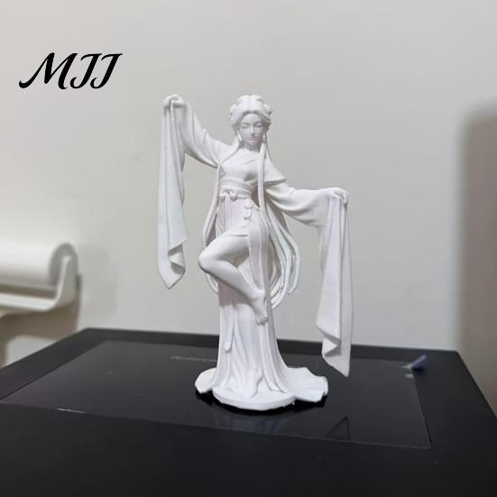 Изысканная фигурка в древнем стиле, 3D-печатное украшение Китайский танцор, Элегантная фигурка с рукавами в виде текущей воды, Настольное украшение, Традиционное восточное