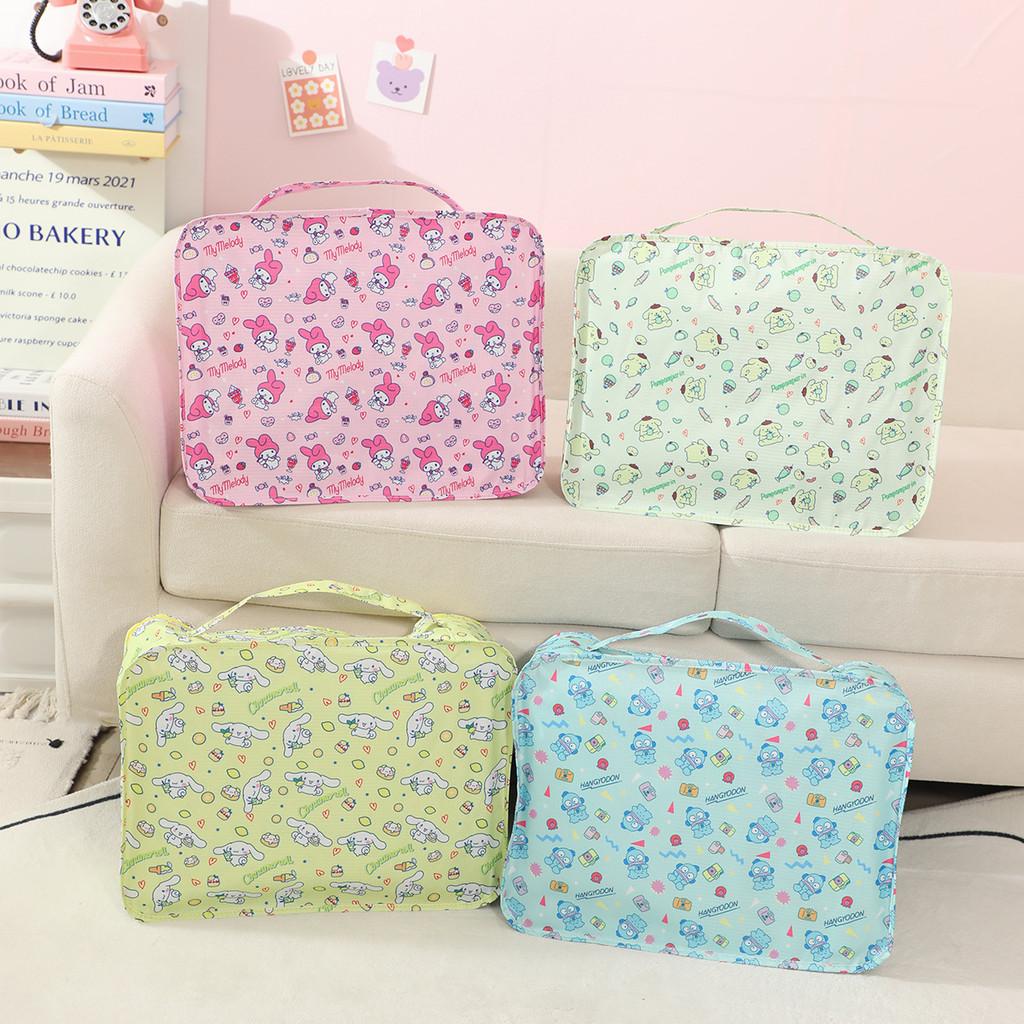 Cute Hello Kitty Kuromi My Melody Pattern Waterproof Storage Six Piece Set For Packing And Organization