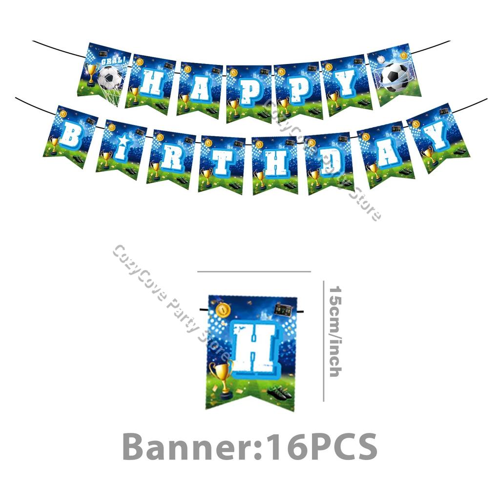 Футбольные Украшения на День Рождения Вечеринка в Футбольной Теме Посуда Тарелки Баннер Воздушные Шары Для Детей Мальчиков Подарки на Вечеринку Фото Реквизит
