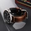 Премиальный ремешок для часов из натуральной кожи с эффектом состаренного масла, мужской ремешок из мягкой телячьей кожи для Seiko для Panerai 20 мм 22 мм 24 мм 26 мм