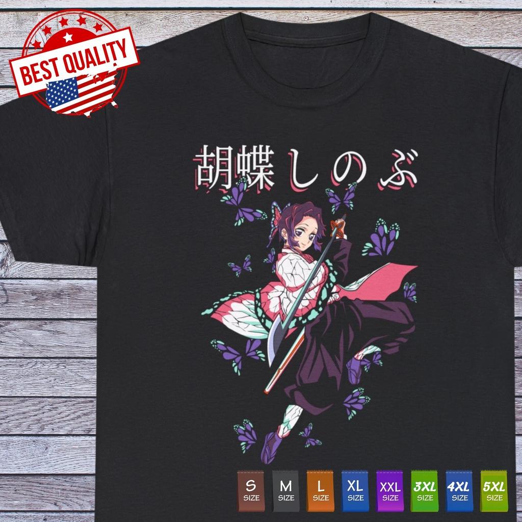 Футболка с изображением Синобу Кочо (Waifu), Одежда для фанатов Demon Slayer KNY, Японский Манга Аниме