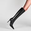 Fashion Kaky's New High Heel Pointed Long Boots Extra Large High Boot Stone Pattern 44 45 46