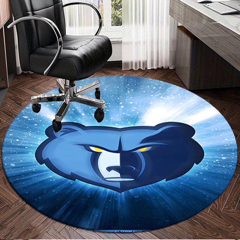 City Grizzlies Bear Logo Round Rug for Livingroom,Bedroom, Palyroom, Chair Rug, Area rug, Circle Carpet, Large Size Fan Christmas gift