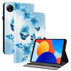Для Xiaomi Redmi Pad SE 4G 8,7 дюйма Кожаный чехол с принтом и подставкой, Чехол для планшета со слотами для карт
