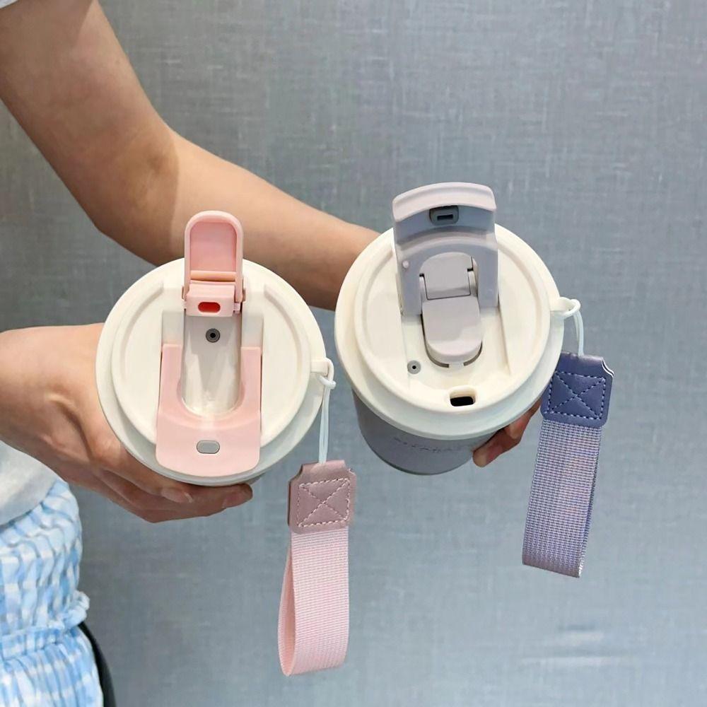 450ml Hot Cold Water Bottle Leak-proof Straw Cup Winter Insulated Cup for School Office Outdoor