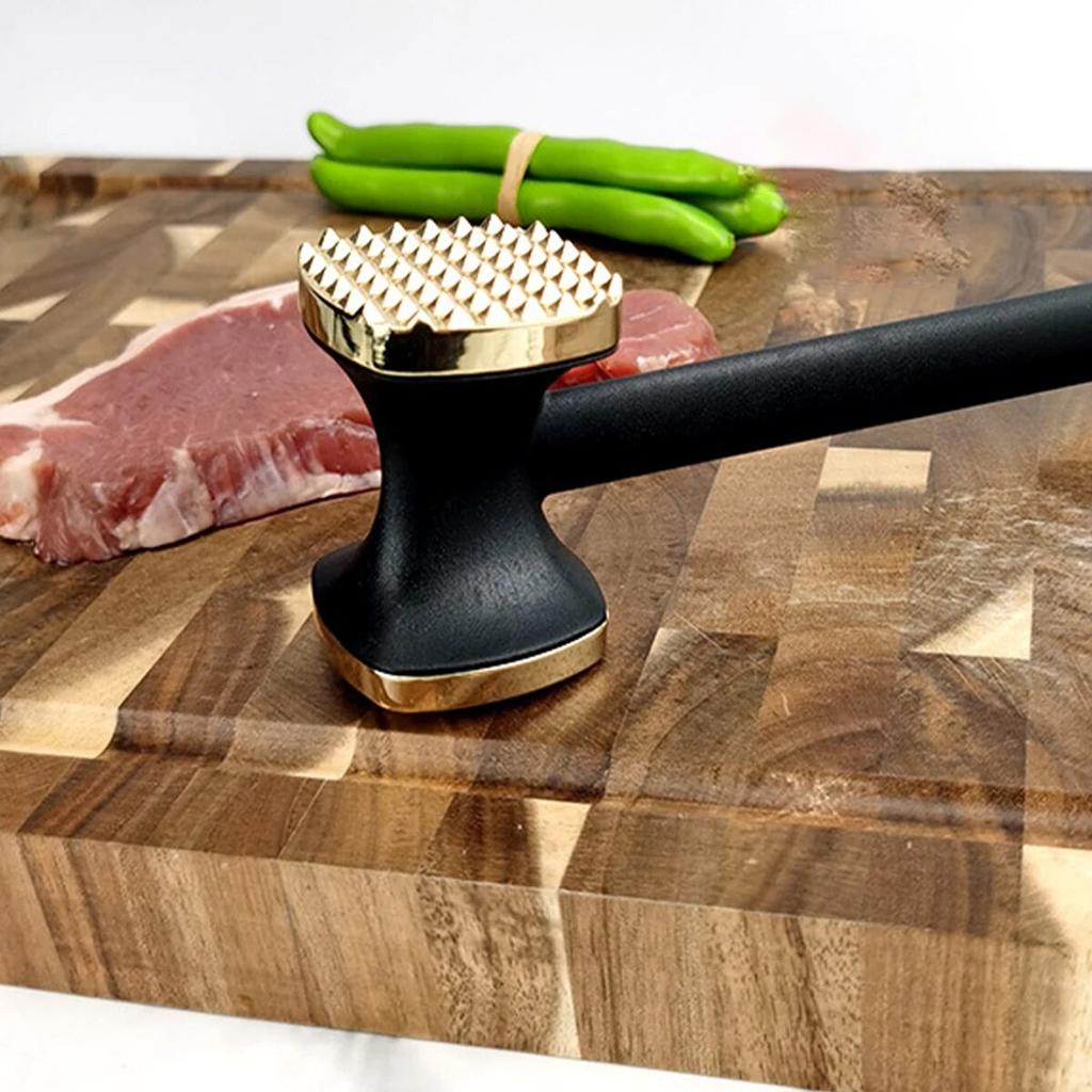 Steak Meat Hammer Mallet Double-Sided Zinc Alloy Meat Tenderizer Meat Pounder Food Flavor Meat Hammer Steak Meat Tool