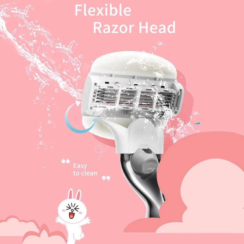 Gillette Venus Lady Бритва для удаления волос Бритвенные лезвия ComfortGlide со смазочным мылом Эпилятор Бикини для бритья под мышками Без подставки