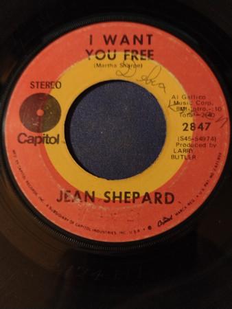 7-дюймовая пластинка JEAN SHEPARD I Want You Free Be Nice To Everyb 2847 Capitol Records 1970 США Кантри/Фолк Б/у