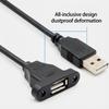 USB 2.0 Удлинительный кабель Папа-Мама с Полной Изоляцией и Креплением на Панель Винтом для Промышленного Настольного Компьютера 30/50/100/150/200 см