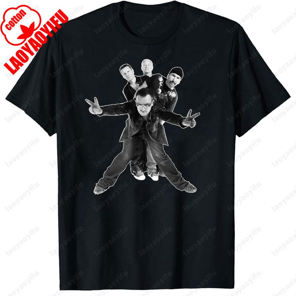 Vintage U2 Rock Band Live The Joshua Tree World Tour 1987 T-Shirt Fan Gift Casual Style Ropa Hombre Classics Graphic T Shirts
