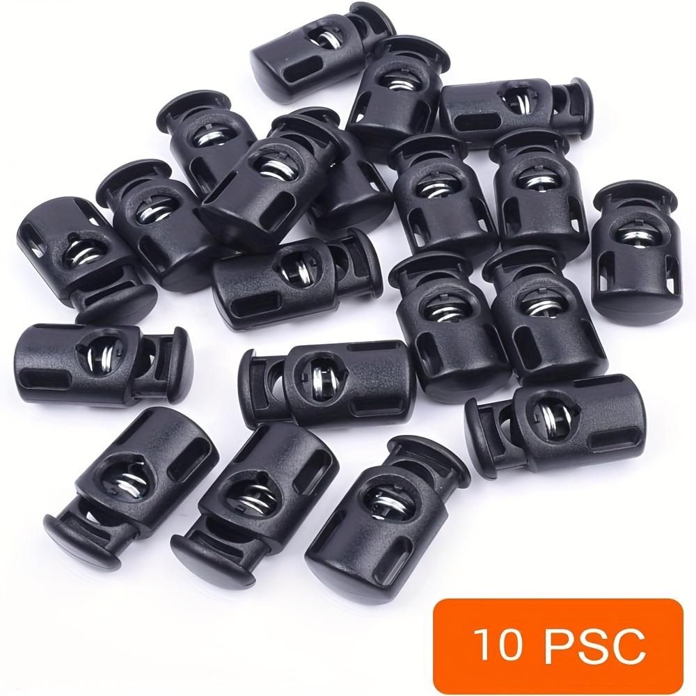 10/30/50 Pcs Single Hole Plastic Cord Lock, Spring Toggle Stopper for Shoelace, Drawstring, Bag, Clothing