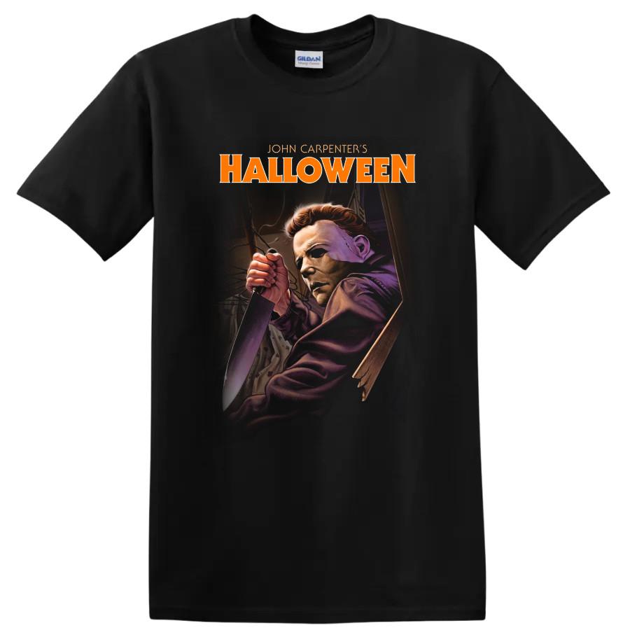 Michael Myers Halloween Horror T Shirt Masked Knife Stalker Classic Graphic Tee
