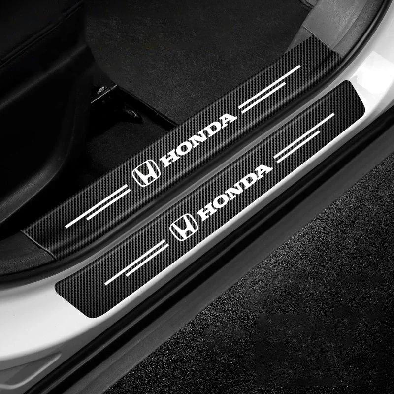 CKBSX1 For Honda Civic Accord Fit City Vezel CRV Odyssey Pilot Jazz Prelude Insight Car Door Sill Threshold Stickers Protector Strips