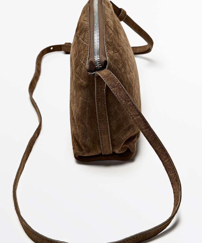Massimo Dutti Split Suede Crossbody Bag