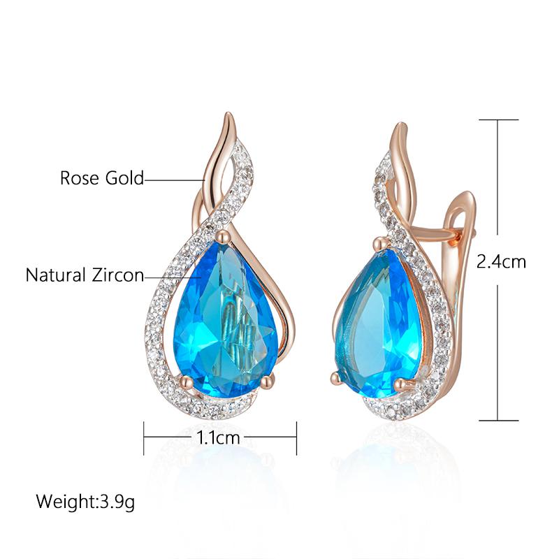 Блестящие синие серьги-капли из циркония для женщин, серебряные серьги-подвески для невесты