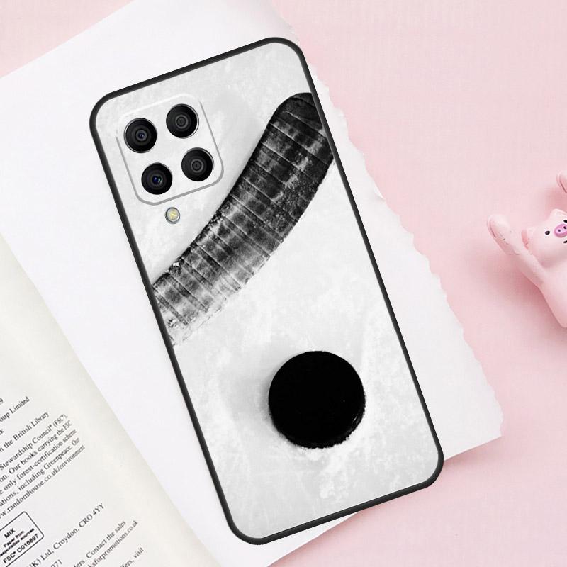 Hockey Stick and Puck For Samsung Galaxy M31 M32 M12 M52 M13 M33 M53 M11 M51 M15 M55 M14 M34 M54 M30s M20 Case