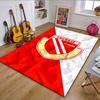 Energie Cottbus Logo with Red and White Patterned carpet, non slip mat suitable for living room and bedroom sofas