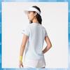 Li-Ning Удобная Быстросохнущая Универсальная Футболка с Коротким Рукавом Женские Топы Светло-Голубой ATSV098-5
