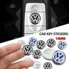 For Volkswagen VW Car Goods 14MM Remote Car Key Stickers Emblem Accessories For Volkswagen Jetta MK5 MK6 Golf-4 5 6 7 Passat 3B7
