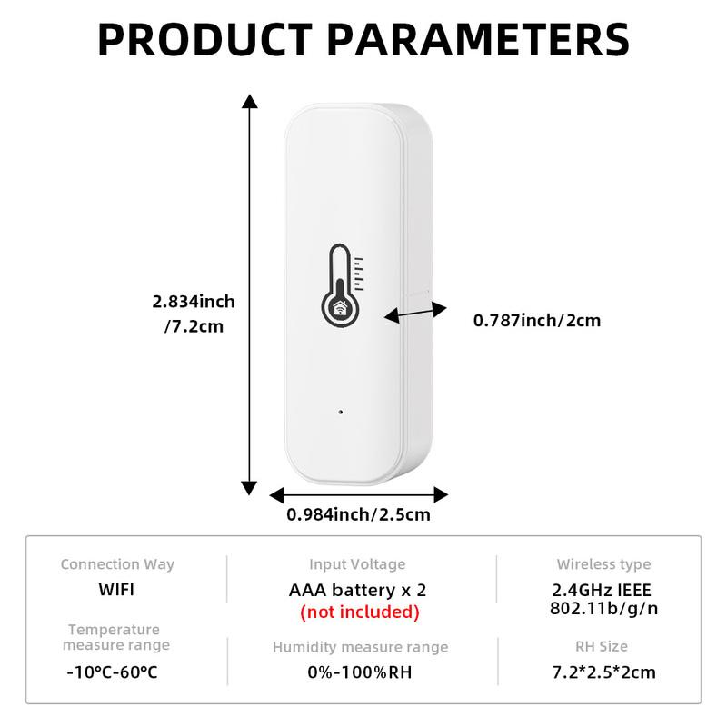 Tuya WiFi Smart Temperature Humidity Sensor Indoor Hygrometer APP Remote Control Works With Alexa Google Home Smart Home