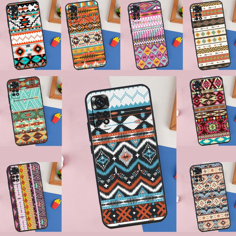 Native american seamless tribal Boho Funda For Xiaomi Redmi Note 14 9 10 11 12 13 Pro 9S 10S 11S 12S Redmi 13C 10C 12C 14C Case