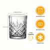 6pcs Whisky Glasses 11.83oz Whisky Glass Vintage Stylish Glassware For Scotch Bourbon Whisky Cocktail Cognac Vodka Gin Tequila Liquor Home Decor Home