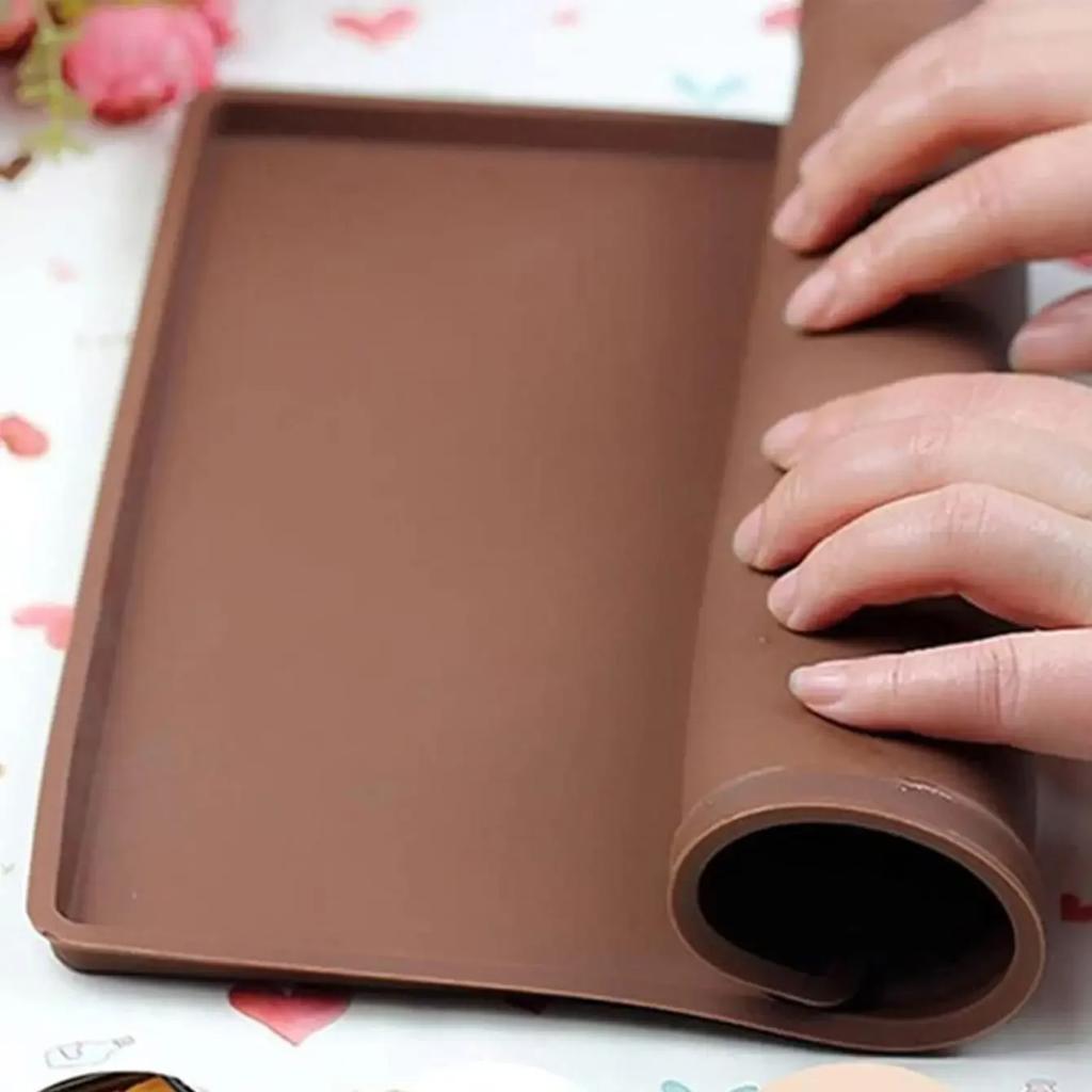 1pc-Silicone Baking Tray Large High Temperature Resistant Swiss Roll Cake Plate Biscuit Slice Mold Pastry Mat