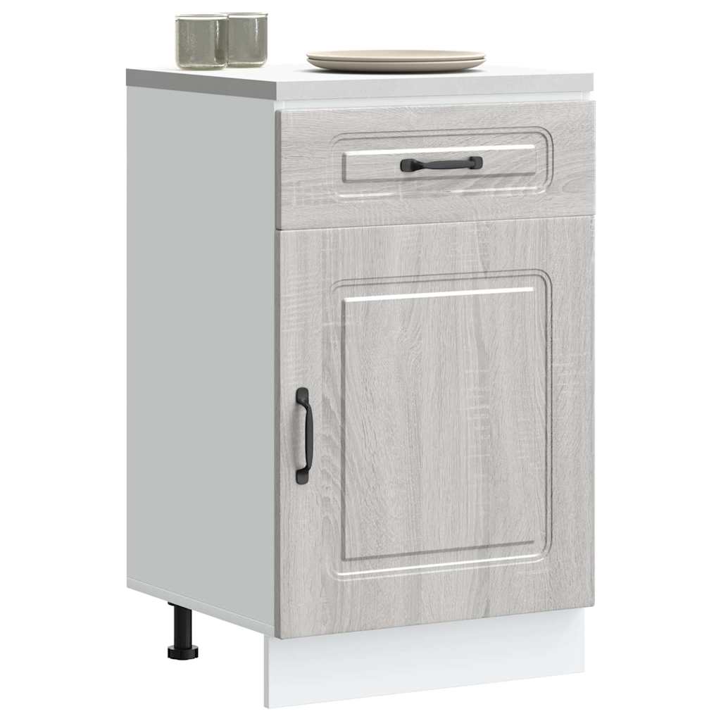 Kalmar Kitchen Base Cabinet Gray Sonoma Wood Based Material