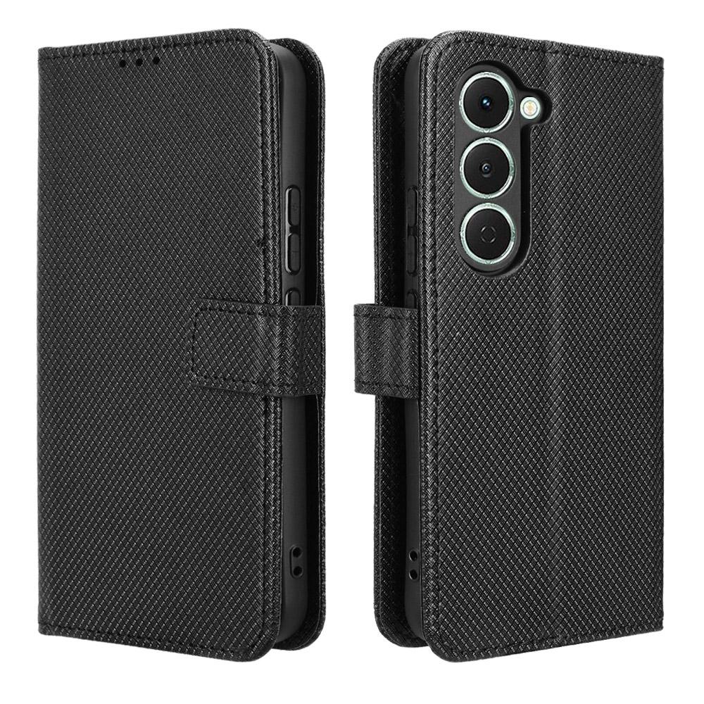 for Tecno Spark 40 Pro 4G Wallet Case with Kickstand & Card Slots Diamond Texture Leather Cover