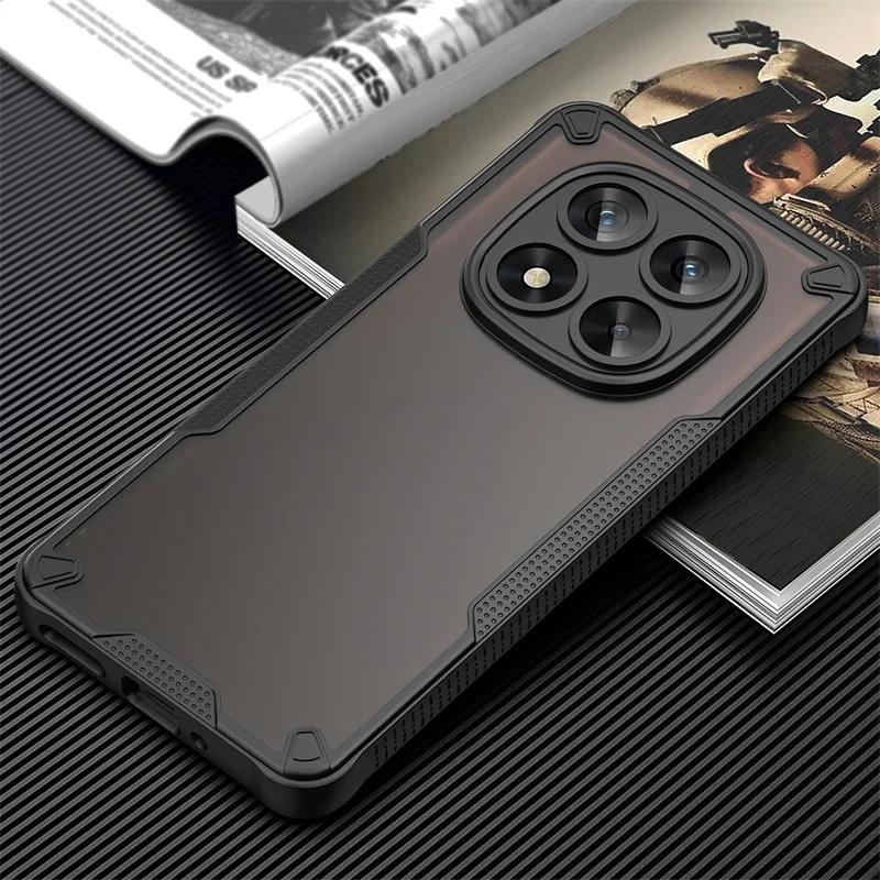 Hybrid Armor Rugged PC Case For Redmi Note 15 14 Pro Plus 5G Full-pack Camera Shockproof Buffer Airbag Protect Hard Cover
