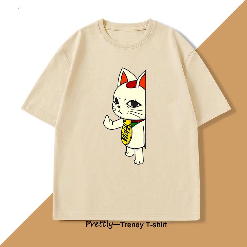 Футболка Dandadan Turbo Granny Cat, дизайнерская манга, уникальная футболка для косплея Momo Anime, повседневная футболка с коротким рукавом для мужчин, футболки