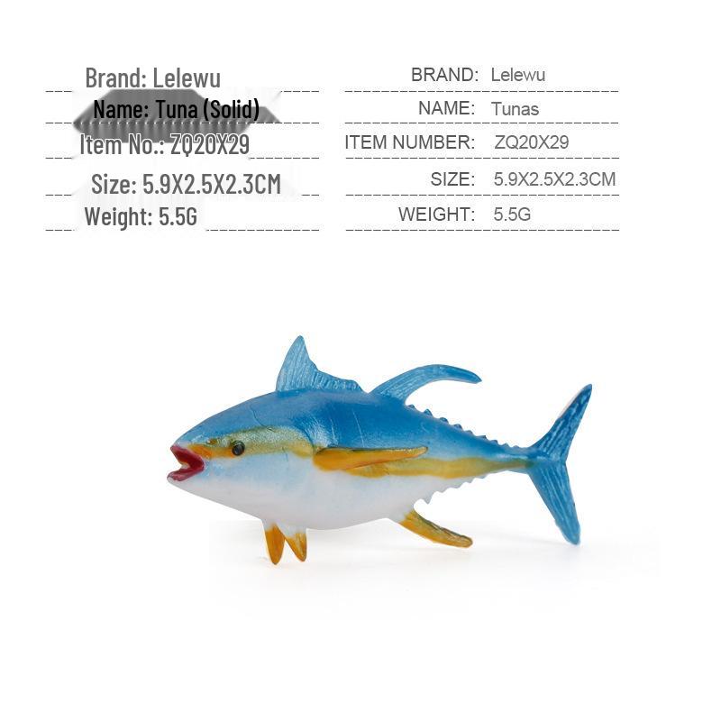 Children's Marine Animal Model Set: Mini Whale, Shark, Dolphin, Turtle, Sea Lion