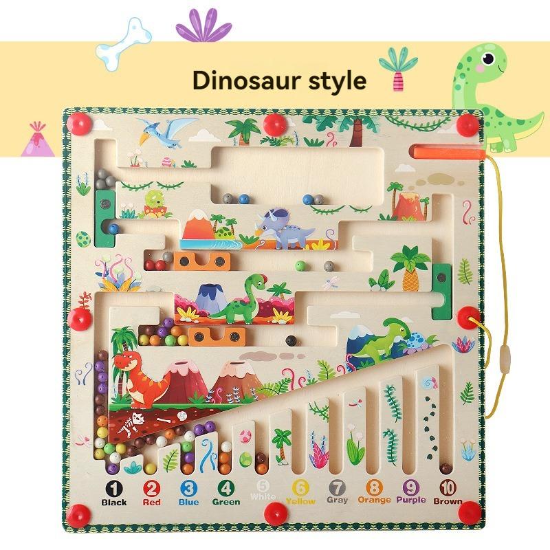 Детский деревянный магнитный грибной гнездо, цифровой лабиринт, детские цветные познания, математические просвещения, развивающие игрушки для раннего образования