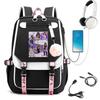 KATSEYE K-Pop Girl Group Print Backpack Large Capacity School Student Bookbag Water-Resistant Travel Daypack 60123-8