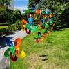8/10PCS Rainbow Colors Plastic Pinwheels 30cm 10meters String Windmill  Yard and Garden