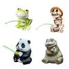 Рыбалка Мультяшная Лягушка Фигурка Смола Рыбалка Крокодил Панда Скелет Статуя Скульптура Наружная Сад Пруд Аквариум Украшение Орнамент