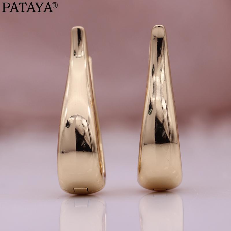 Стильные серьги PATAYA с золотым покрытием