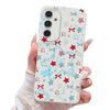 Чехол со звездочками и бантами для Samsung Galaxy A57 A37 A17 A56 A36 A26 A16 A55 A35 A15 A54 A34 A14 5G Силиконовый чехол с текстурой кожи