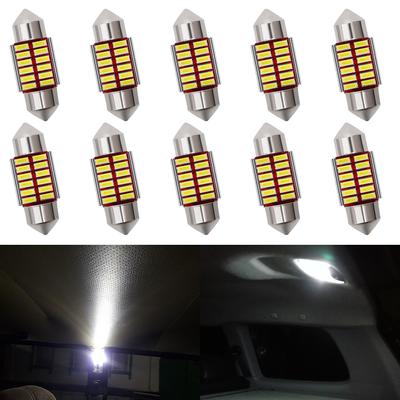 10X Festoon 31 мм 36 мм 39 мм 41 мм Светодиодная лампа C5W C10W Супер яркая 4014 SMD Canbus без ошибок Авто Интерьер Doom Лампа Стайлинг автомобиля Свет