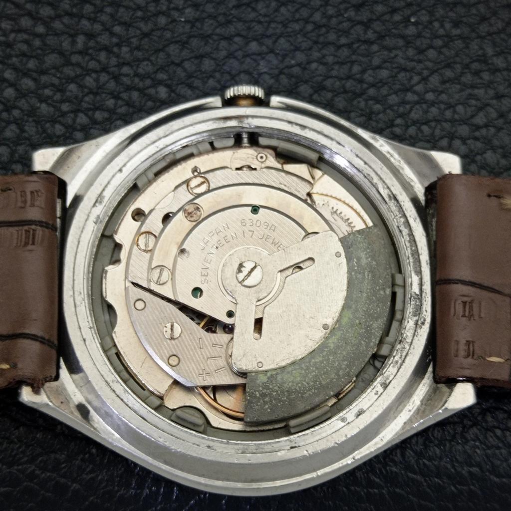 АВТОМАТИЧЕСКИЕ ВИНТАЖНЫЕ ЧАСЫ SEIKO 5 6309A ЯПОНИЯ МУЖСКИЕ ЧАСЫ С КОРИЧНЕВЫМ ЦИФЕРБЛАТОМ a500833-5 R154-a500833