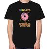 Fashion Unisex Print T Shirt 100 Days Sprinkled With Fun Donut Graphic T Shirts Tees Tops Summer Cotton New Shirts And Tshirts