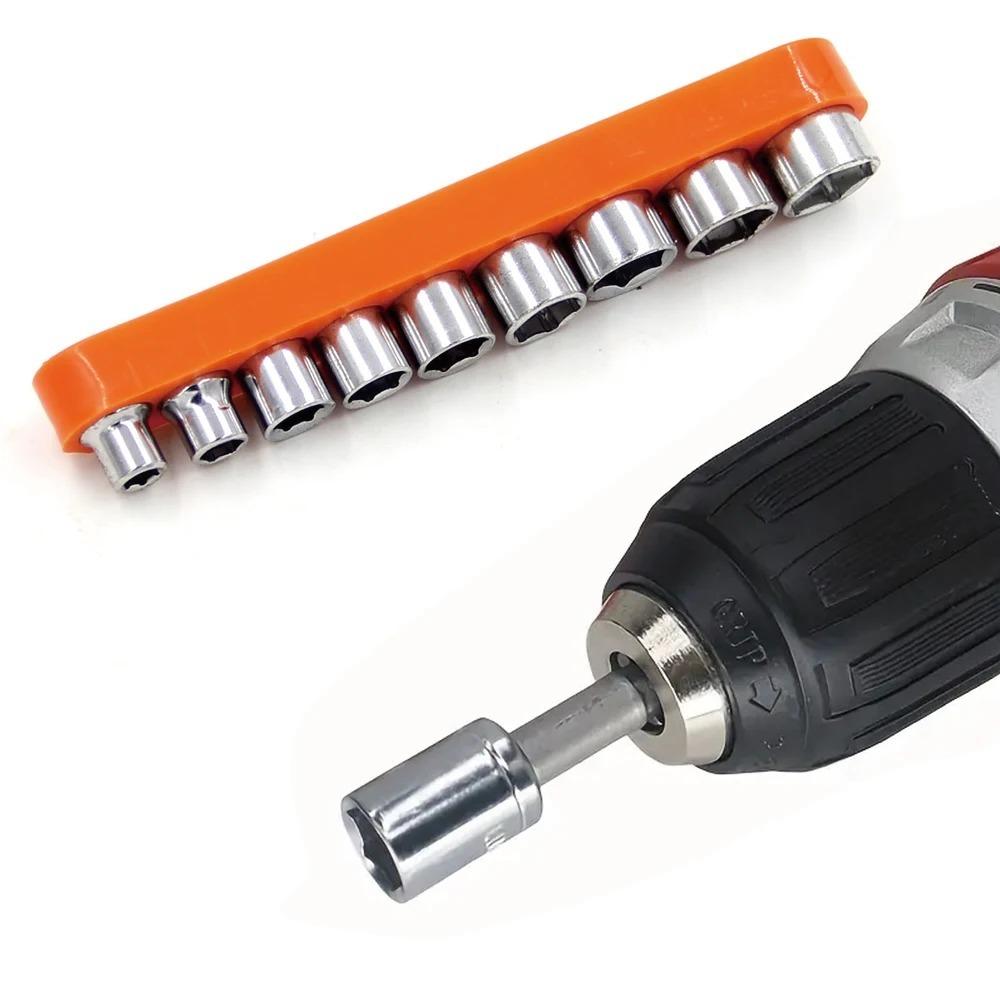 9Pcs 5-13mm Screwdriver Set Hexagon and Plum-shaped Heads Socket Set DIY Auto Repair Household Hand Tools